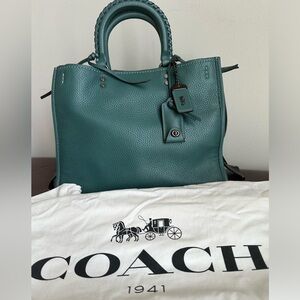 Coach Rogue 1941 Whipstitch Handle Turquoise 30